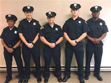New police recruits after graduation
